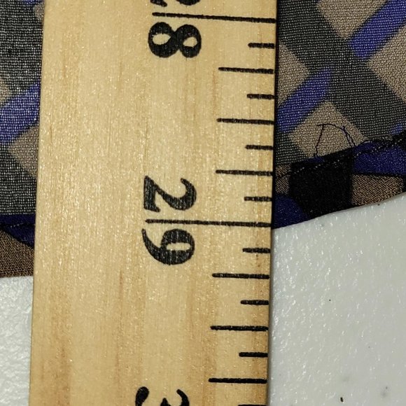 Pleione Blue Multicolor Geometric V Neck Long Sleeve Tunic Blouse Women Size M - Picture 5 of 9